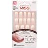KISS - Salon Acrylic Nude French Nails - 28 Unghie Artificiali Kan02c