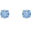 Swarovski Stilla Orecchini a Lobo, Gioielli con Zirconia Blu Swarovski, Pietre Scintillanti a Taglio Round, Placcatura in Tonalità Rodio, 0,4 x 0,4 cm, peso (singolo orecchino) 1 g