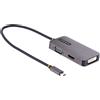 StarTech.com Adattattore USB C a HDMI DVI o VGA, Adattatore video multiporta fino a 4K 60Hz, Compatibile con Thunderbolt 3 e 4, Adattatore USB type C a VGA HDMI da viaggio in Alluminio