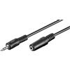 Goobay 60 cavi di prolunga AUX per cuffie e audio Goobay 50090, 3 poli 3,5 mm, 5 m, nero - Connettore jack da 3,5 mm (3 poli, stereo) > Presa jack da 3,5 mm (3 poli, stereo)