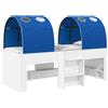 vidaXL Letto a soppalco per bambini, marca vidaXL, con tunnel, confezione da 3 pezzi, colore bianco e blu