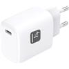 Techly 621918 Caricatore Alimentatore GaN USB-C™ da Muro 20W Bianco