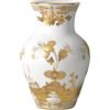 GINORI 1735 VASO MING 25 CM, ORIENTE ITALIANO AURUM, ORO & BIANCO