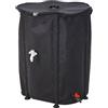 DANIEL JAMES Housewares Serbatoio dell'acqua piovana pieghevole, grande, 500 l, con rubinetto, coperchio e connettore per tubo flessibile, per giardino ed esterni, nero, 500 litri