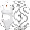 SYNHOZZ Appendiabiti per biancheria intima a forma di corpo nero Appendiabiti per biancheria intima (nero) 10 confezioni di appendiabiti per costumi da bagno in metallo