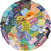 HTTDSLF 100 Pezzi Adesivi Motivazionali, Parole Ispiratrici Adesivi, Citazione Motivazionale Positiva Sticker, Impermeabili per Computer Portatili, Bottiglie d'Acqua, Scrapbooking