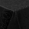 Homaxy Tovaglia lavabile, rettangolare, 130 x 200 cm, in poliestere, jacquard, decorazione da tavolo, antimacchia, facile da pulire, colore nero
