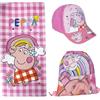 CERDÁ LIFE'S LITTLE MOMENTS Peppa Pig - Set per bambini, colore: rosa, con sacchetto di tessuto, asciugamano e cappello, stampa Peppa Pig - Ideale per l'estate, prodotto originale progettato in Spagna
