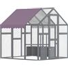 PawHut Recinto per Galline, Pollaio con tetto impermeabile, 2 nidi, 2 posatoi, per 6-8 Galline, ca. 1,7 x 1,8 x 1,8 m