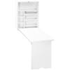 HOMCOM Scrivania a muro pieghevole, tavolo a parete pieghevole con ripiani per soggiorno, sala da pranzo, ufficio, 93,8 x 60 x 147 cm, bianco | Aosom Italy