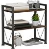 VSIWB Organizzatore per Scrivania VSIWB in Legno, Mini Mensola da Tavolo, Piccola Libreria a Scaffali Aperti, Mobiletto Compatto per Ufficio e Casa 41x20x37cm (Marrone)