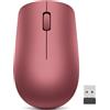 Lenovo Mouse Lenovo 530 RF Wireless Ottico 1200 Dpi Rosso [GY50Z18990]