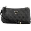 GUESS 3 Compartment Crossbody, Borsa a tracolla Donna, Logo Carbone, Taglia unica