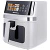 Melchioni Family | GAIA PLUS Friggitrice ad Aria 8L XXL con Doppia Resistenza Air Fryer Senza Olio, 10 Programmi, Display LED, Timer 60 min, Temperatura 80°-200°C, 2200W