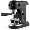 Petra PT5240 Macchina da caffè espresso con montalatte - Espresso da 1,4 litri stile barista singolo o doppio, pompa a pressione 15 bar, senza BPA, compatibile con caffè macinato, 1465W, nero
