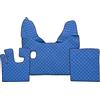 F-Core COPPIA TAPPETI COPRICOFANO ECOPELLE BLU DAF XF105 XF106 MANUALE CON WEBASTO