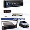 ALPINE Kit Radio Autoradio ALPINE UTE-200BT mascherina 1DIN Nera ALFA 159