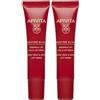 Apivita Beevine Elixir Crema Contorno occhi e labbra antirughe anti-age per occhiaie borse 2x15 ml