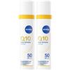 Nivea Q10 Anti-Rughe Expert Fluido UV Quotidiano SPF 50 40 ml, Crema viso antirughe con Coenzima 2x40 ml