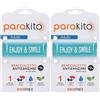 Parakito Bracciale Antizanzare Ricaricabile Adulti Good Vibes Enjoy & Smile Blu 2x1 St