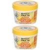Garnier Maschera Nutriente Fructis Hair Food, disciplinante 3in1 con formula vegana per capelli secchi, Banana, 390 ml 2x390