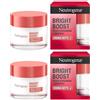 Neutrogena Bright Boost Crema Viso Notte, Neoglucosamina 50 ml 2x50