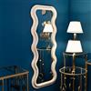 Dmora - Specchio Virago, Specchiera, Articolo d'arredo a muro, Decorazione con specchio, 60 x 6 h160 cm, Crema