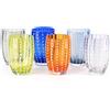 Zafferano 32 cl - Perle Bicchiere Acqua Pallini Bianchi in Vetro - Set 6 Pezzi