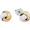 amor Orecchini in Argento 925 da Donna, 0,7 cm, tricolore, in confezione regalo