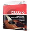 D'Addario Corde Flat Tops Phosphor Bronze EFT17, 13-56