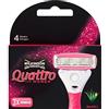 Wilkinson Sword Quattro rasoio per donne, 3 lame, con aloe e vitamina E