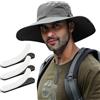 TYXHXTF TYXHXT Cappello da Pescatore, Pieghevole Cappello da Sole, Uomo Donna Cappelli, Outdoor Traspirante e Impermeabile Cappello, Grigio, Taglia Unica Uomo
