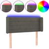 vidaXL Testiera LED grigio scuro 93x16x78/88 cm velluto
