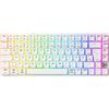CHERRY XTRFY K33 Compact Wireless, senza fili, USB + RF Wireless + Bluetooth, tasti mem-meccanici, QWERTZ, LED RGB, bianco