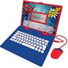 LEXIBOOK JC598SPi2 Spider-Man-pädagogischer und zweisprachiger Laptop Spanisch/Englisch-Spielzeug für Kinder (Jungen und Mädchen) 124 Aktivitäten, Rot/Blau, 25,5 x 34 x 4,5 cm