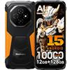 Blackview Fort 1 Android 15 Rugged Smartphone 2025, 12GB+128GB/2TB Telefono Robusto, 16MP Fotocamera AI, 6.56 HD+ Cellulari Resistente IP68, 10000mAh, Dual SIM 4G, 5G WIFI, NFC, OTG, GPS, FM, Arancia
