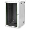 DIGITUS Armadio di rete - Rack da 19 pollici - 20U - 600 mm x 600 mm (LxP) - Profondità utile 440 mm - Montaggio a parete - Telaio posteriore orientabile - Portata 100 kg - Serie Unique - Grigio