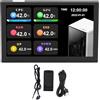 Hyuduo Mini Schermo USB IPS HD 5 Pollici per Monitoraggio Dati e Temperatura PC Connessione Facile Impostazioni Personalizzabili Nero