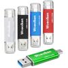 WOOOLKEN Chiavetta USB C 32 GB 5 Pezzi, Pen drive USB 3.0 Type C 32 GB 2 in 1 OTG Pennetta USB C per PC/New MacBook/Tablet/Smartphone Huawei, Samsung, Xiaomi, Oneplus (5colori)