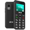 SPC Fortune 2 Pocket Edition - Telefono Cellulare GSM per Anziani con Tasti e Numeri Grandi, Pulsante SOS, Volume Alto, Campanello Intelligente e Configurazione Remota, Nero