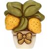 THUN, Alberello di Limoni in Ceramica Decorata a Mano, Idea Regalo, 8.3 x 5.8 x 10 cm h