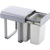 Ekotech Aladin - Pattumiera da 8 litri, estensibile a partire da 40 cm, colore: Grigio