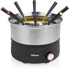 Tristar Set Fonduta Elettrico, Pentola in Acciaio Inox 1,5 L, 8 Forchette, Funzione 2-in-1 Crepes, Parti Lavabili in Lavastoviglie, Senza PFAS, FO-1110