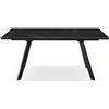 Dimo Tavolo Allungabile Trevor 160 - 240 x 90 Cm H 75 Cm - Piano in Ceramica Nero Marmorizzato