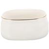Alipis Contenitore di Stoccaggio in Ceramica Piccolo Bianco Coperchio, Barattolo per Zucchero e Bustine di Tè, Vaso Resistente per Cucina e Ristorazione Domestica