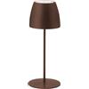 Lampada led marrone cm 12 h30 sally - lampade da tavolo