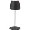 Lampada led nera cm 12 h30 sally - lampade da tavolo