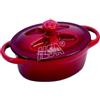 Cocotte ovale 12x8 rossa ilsa - tegamini