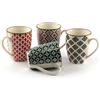 Set 4 tazze mug mosaik in ceramica - teiere/ tazzine caffè e thé