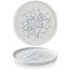Piatto piano imp. cm.26 kintsugi pearl churchill - piatti piani tondi